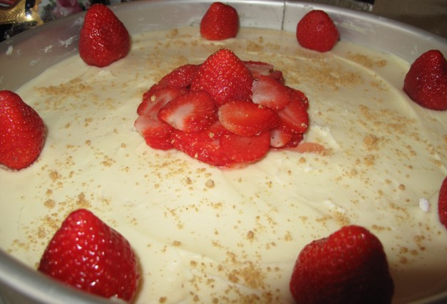 My Torched Cherry Strawberry CheeseCake Masterpiece