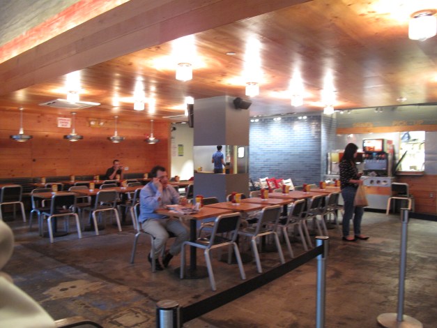 Scoping out a good location to sit.  