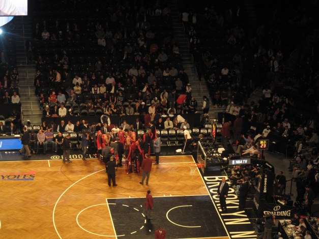 Bulls Huddle. If you were there like I was you also heard the loud roars of cheers from the section of prevalent Bulls fans in attendance.