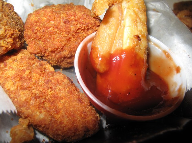 The wings got dunked in some of The Smoke Shack's house made BBQ Sauce.  Tangy and Sweet!!!  Mmmm Mmmm Son!!!!