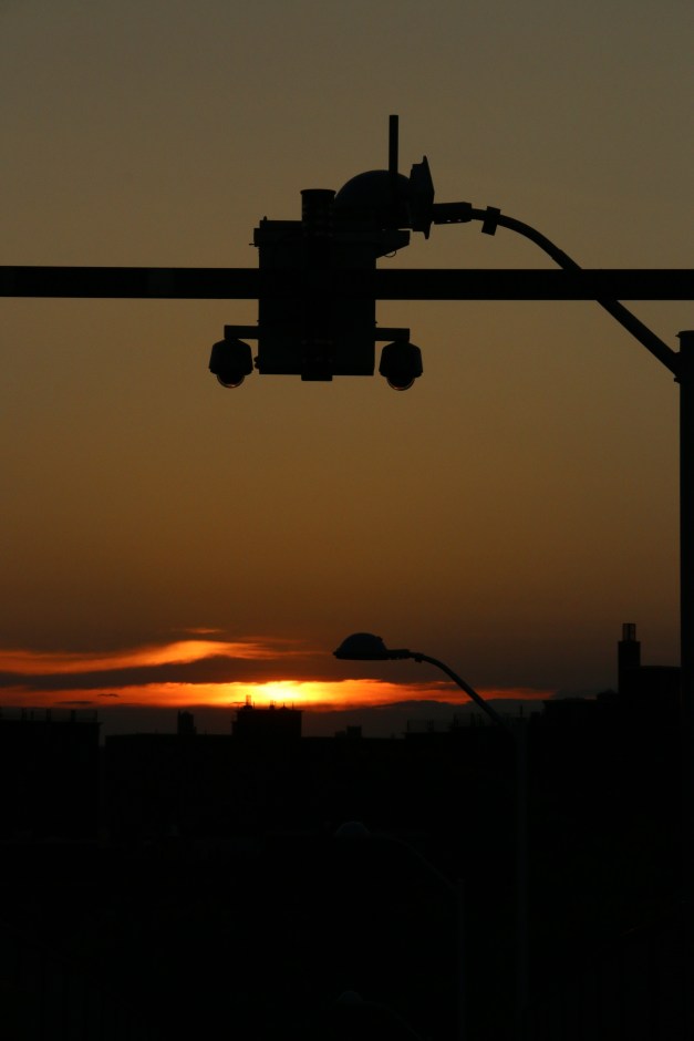 Sun disappears in view of surveillance cam