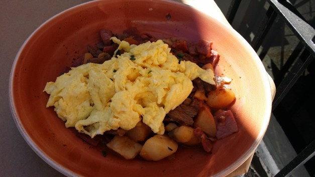 Hand Hacked 3 Beef Hash & Eggs