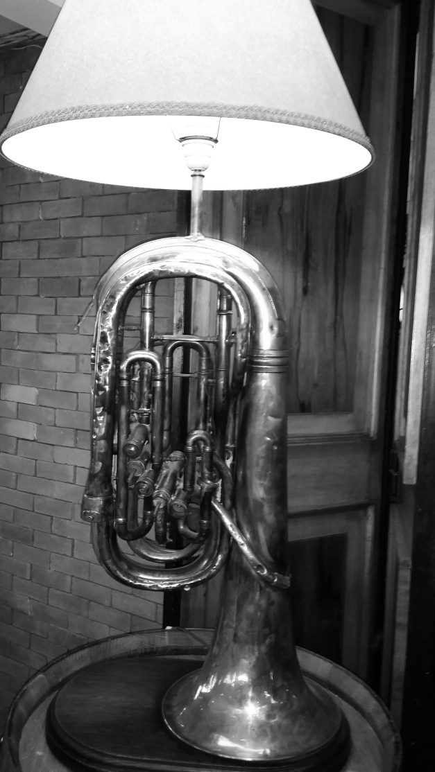 The Baritone Horn Lamp B + W