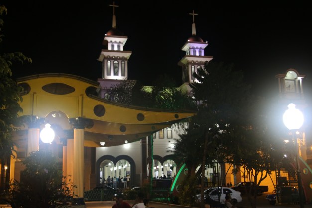 Church left side off center